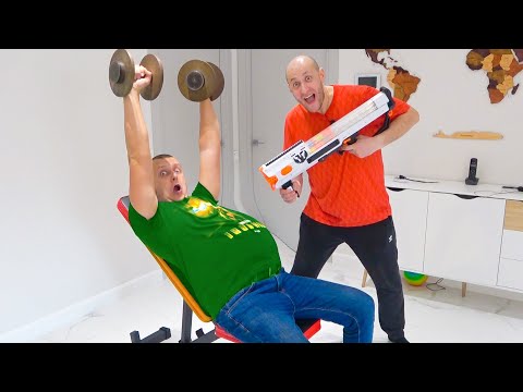 Видео: Лысая Борода МЕШАЕТ СТАРОМУ ХУДЕТЬ. Nerf Brothers