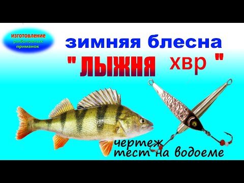 Видео: Игра зимней блесны " ЛЫЖНЯ"