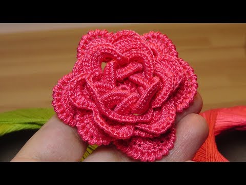 Видео: Как связать объёмную РОЗУ крючком - crochet flowers the roses