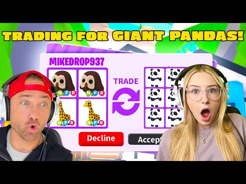 Видео: Обменивайтесь, чтобы получить ТОЛЬКО гигантских ПАНД в Roblox Adopt Me!