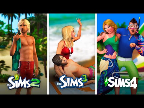 Видео: Отдых на Островах в The Sims / Сравнение 3 частей