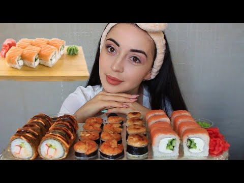 Видео: НУ ЧТО С ПРАВАМИ? Суши 🍣 Роллы Mukbang Ayka Emilly