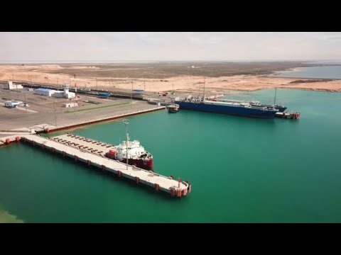 Видео: Строительство зернового терминала завершили в порту Курык