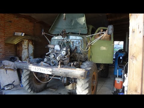 Видео: ГАЗ 63 с сердцем от Мерседес ч.2,установка нового сердца.