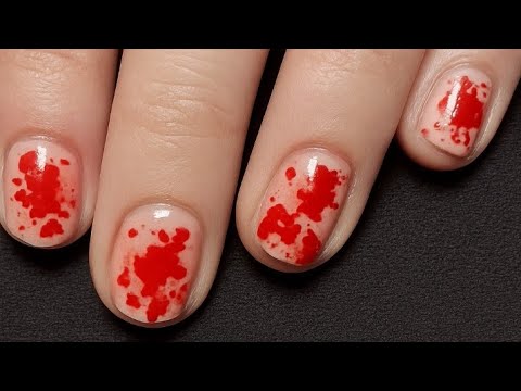 Видео: Дизайн ногтей с кровавым эффектом для больших размеров | Идеи для ногтей 2025