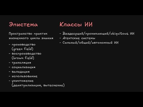 Видео: Искусственный интеллект в эволюции эпистемы - Егор Чурилов