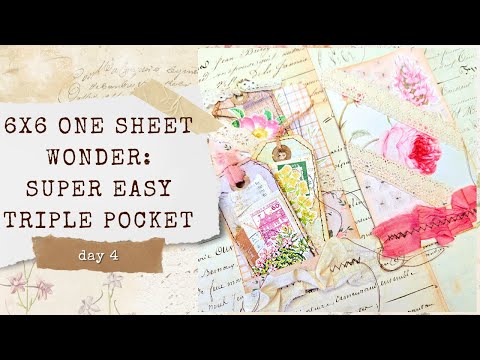 Видео: ИСПОЛЬЗУЙТЕ ВЕСЬ БЛОКНОТ 6X6 ЗА 5 ДНЕЙ №4: ОДИН ЛИСТ WONDER ТРОЙНОЙ КАРМАН