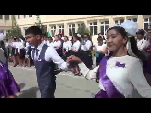 Видео: Түркістан облысы !!!18 Ж.Еділбаев атындағы мектеп-гимназия .2017 түлектері.