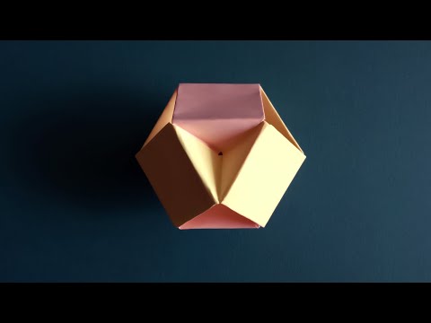 Видео: Мини кусудама оригами • Как сделать простую оригами кусудаму из бумаги • Origami Kusudama [Без Клея]