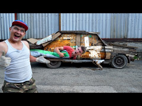 Видео: Сделали самый дешевый дом на колёсах из деревянного жигуля!