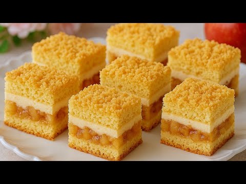 Видео: Яблочный пирог со сливками, который тает на языке! Просто и вкусно.