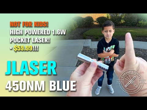 Видео: JLasers (МИНИАТЮРНЫЙ!) Карманный лазер Blue 14500 с длиной волны 450 нм!