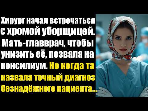 Видео: Хирург начал встречаться с хромой уборщицей. Мать-главврач, чтобы унизить её, позвала на консилиум..