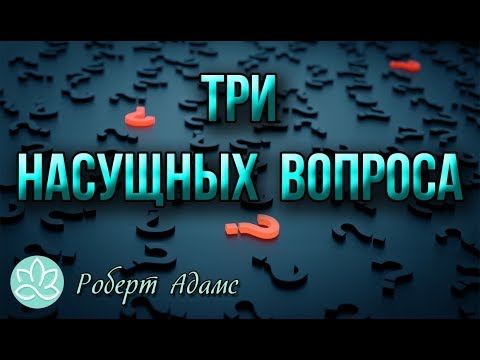 Видео: 🍀Роберт Адамс~Три насущных вопроса!