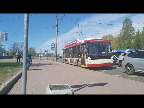 Видео: Троллейбус, маршрут №9 в парк ТролЗа-5265.00 "Мегаполис" б.6409 (14.05.2021) Санкт-Петербург
