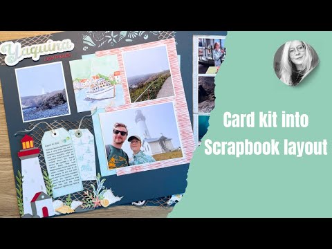 Видео: Прибрежное волшебство альбома | Макет двух страниц с использованием набора карточек «Морские моме...