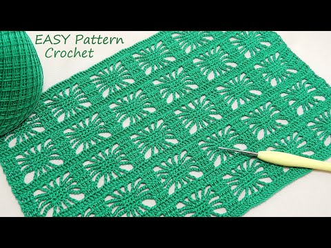 Видео: Ажурный УЗОР крючком ПРОСТОЕ ВЯЗАНИЕ для начинающих  EASY Pattern Crochet for beginners