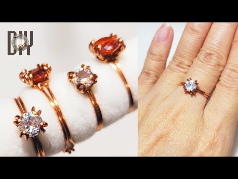Видео: Как сделать легкое зубчатое кольцо | ограненные драгоценные камни | камень для обмотки проволоки 964