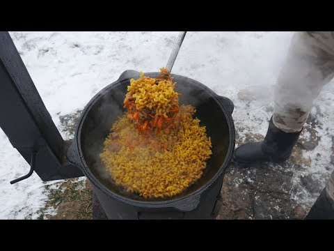 Видео: МАКАРОНЫ ПО ТАТАРСКИ В КАЗАНЕ НА КОСТРЕ