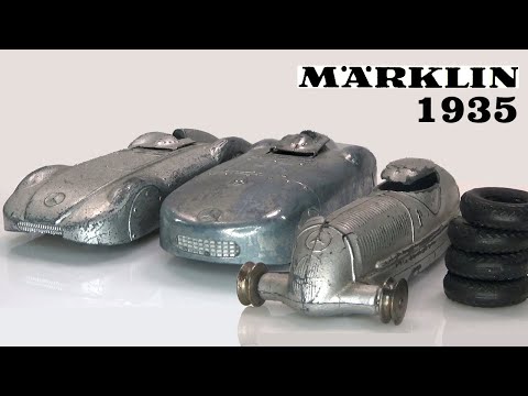 Видео: Гоночные автомобили Мерседес 1935 года выпуска. Реставрация и ремонт моделей Марклин.