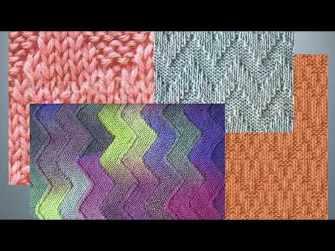 Видео: Рельефные зигзаги и волны спицами со схемами  Knitting Knitted Diy