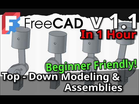 Видео: FreeCAD 1.1 Моделирование и сборка для начинающих (Модель, Сборка, Симуляция, Анимация)