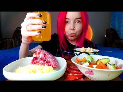 Видео: Остатки с нг стола мукбанг/было плохо на НГ