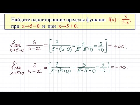 Видео: Односторонние пределы #1