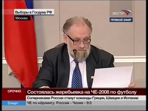 Видео: Выборы в думу 02.12.2007 (Вести) + межпрограммка