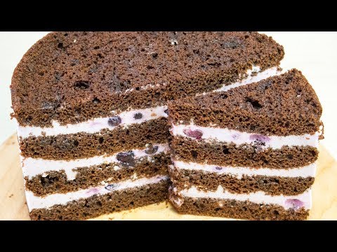 Видео: "Черничные ночи"🌛. Очень вкусный🍫 Шоколадно-Ягодный торт ( English Subtitles ) - Я - ТОРТодел!