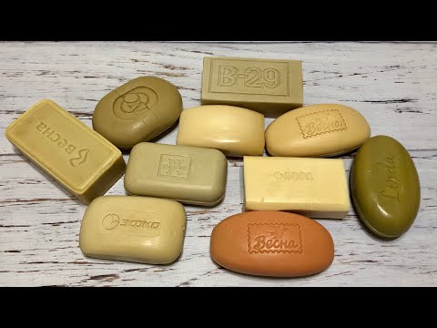 Видео: ASMR Soap/ cutting dry rancid soap/ резка прогорклого мыла