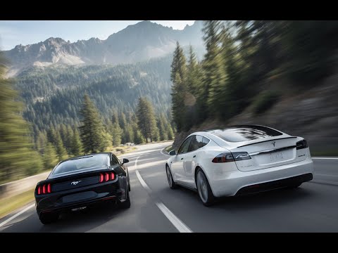 Видео: Ford Mustang S550 3.7 бензин или Tesla Sp85+ ?