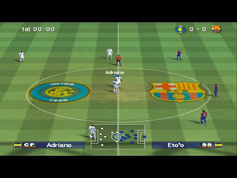 Видео: PES 6 — «Интер» против «Барселоны» | PS2