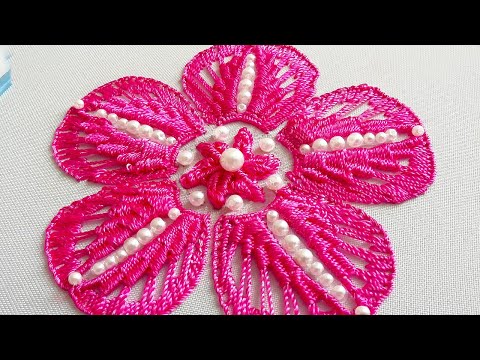 Видео: Цветочная фантазия Макраме * Вышивка в стиле румынского кружева * #malina_gm