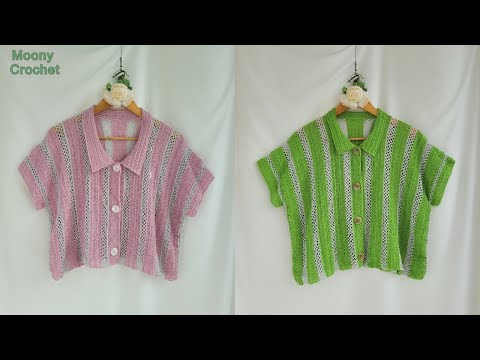 Видео: crochet) полосатая рубашка / Это легко, но красиво