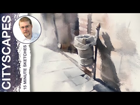 Видео: #107 Une belle poubelle, или Красавица в мусорном баке (Урок по акварельному натюрморту и городск...