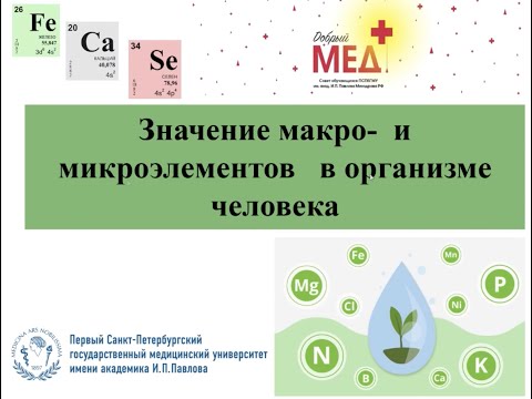 Видео: Значение макро- и микроэлементов в организме человека.