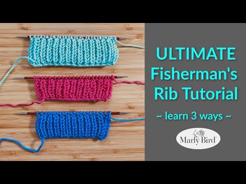 Видео: ULTIMATE Fisherman's Rib Stitch: 3 способа вязания || Лицевая версия || Изнаночная версия || Верс...