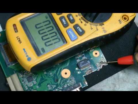 Видео: ноутбук ASUS X54C нет зарядки, выломан разъем зарядки вместе с частью платы