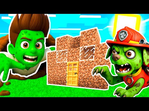 Видео: ПОСТРОИЛ ДОМ для ЗОМБИ ВИРУСНЫХ ЩЕНЯЧИЙ ПАТРУЛЬ в МАЙНКРАФТ PAW PATROL МУЛЬТИК