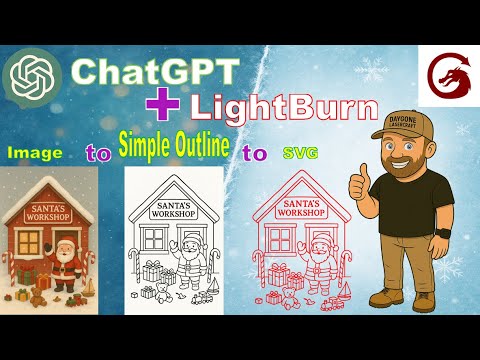 Видео: Изображение | Упрощённый контур | SVG | ChatGPT+LightBurn