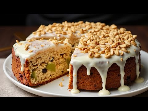 Видео: Никакой муки и сахара! Овсянка, яблоко и киви! Мой любимый овсяный пирог за 15 минут!