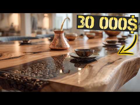 Видео: Новый уровень мастерства в создании столешниц с кофе