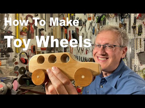Видео: Как сделать деревянные игрушечные колеса с помощью уже имеющихся инструментов