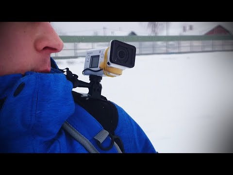 Видео: Крепления для экшн камеры / Съемка видео на велосипеде  / Тест крепления на плечо
