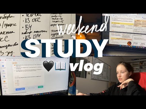 Видео: study vlog // как я учусь на выходных: weekend study with me 💗