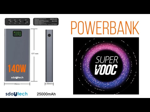 Видео: PowerBank 140W для BBK - Oneplus | Oppo | Vivo | Realme - SuperVOOC | Warp | Dash | Flash Charge