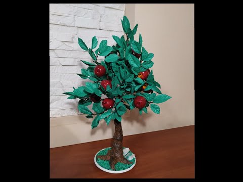 Видео: Вот это да! Появилось дерево в доме. Простой способ. Фоамиран / DIY bonsai from foamiran