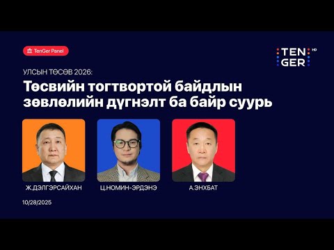Видео: 🔴TenGer панел: Төсвийн тогтвортой байдлын зөвлөлийн дүгнэлт ба байр суурь