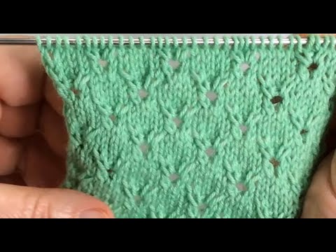 Видео: Ажур для джемпера / Вязание спицами / Easy Openwork Knit Pattern
